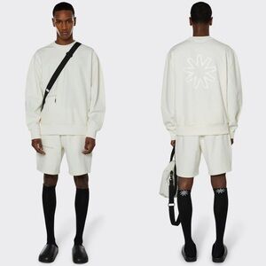 NWT Rains Track Sweatshirt XS Fossil Unisex Relaxed Athleisure